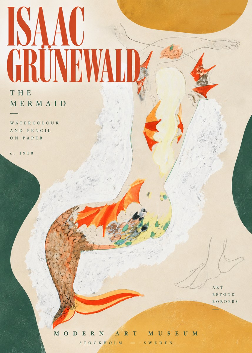 Isaac Grünewald The Mermaid No5 - Plakat