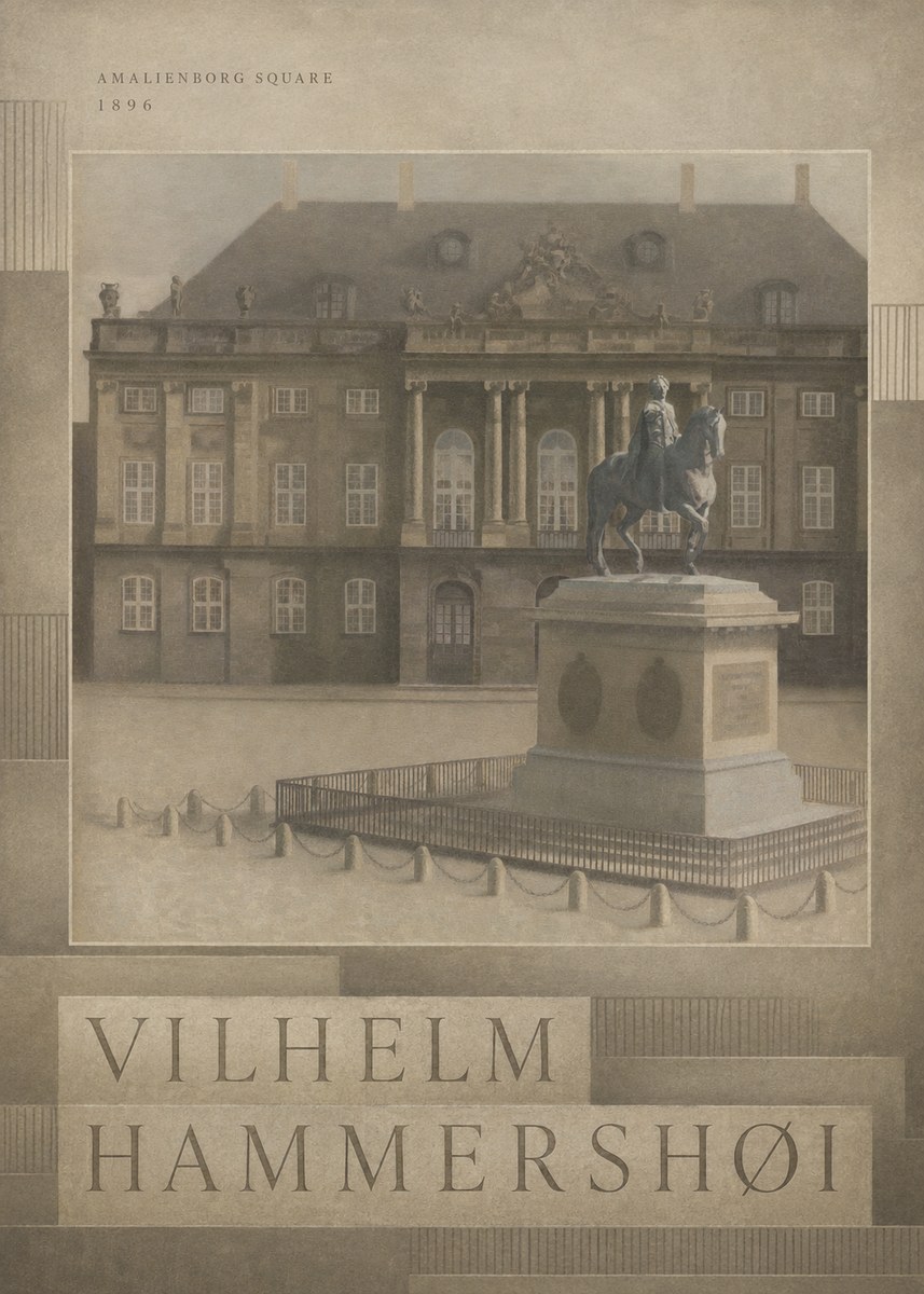 Vilhelm Hammershøi Amalienborg Square I No5 - Plakat