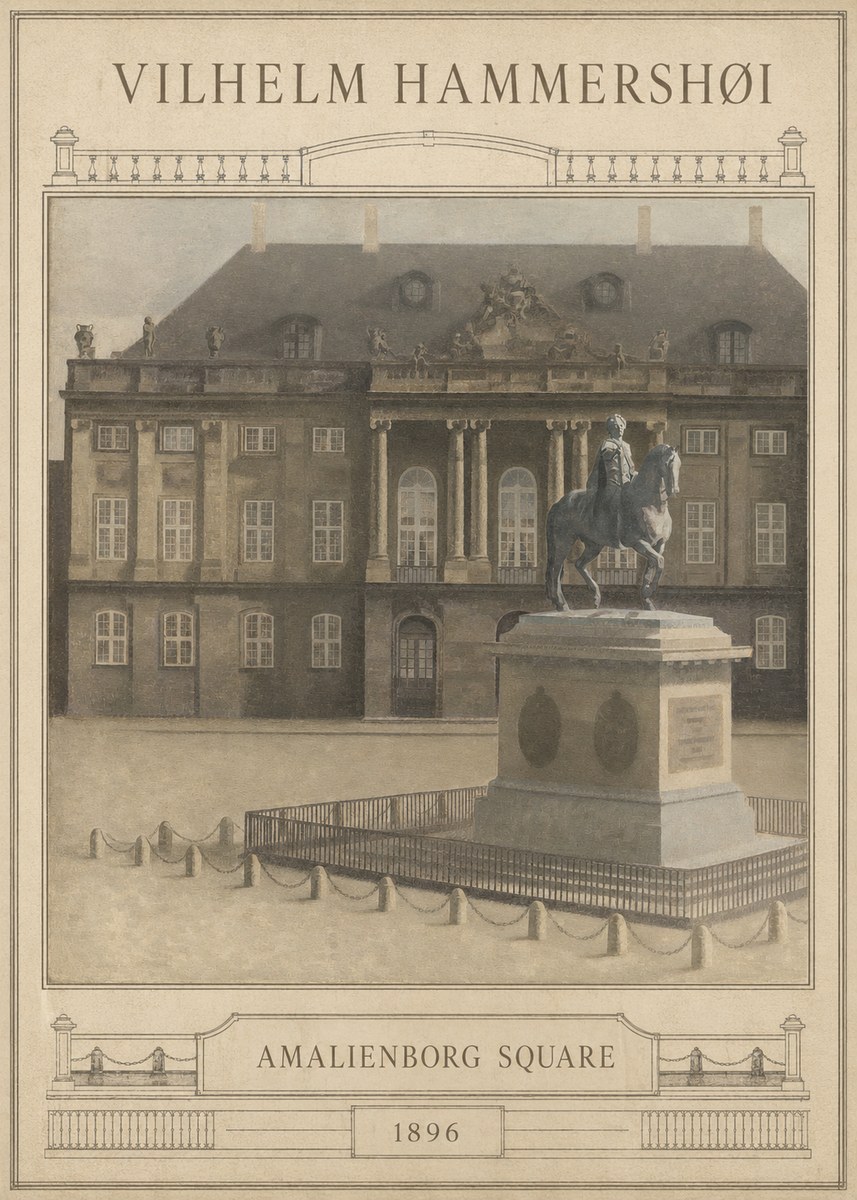 Vilhelm Hammershøi Amalienborg Square I No6 - Plakat