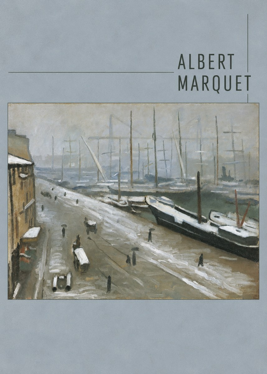 Albert Marquet Le Havre, Le Bassin Sous La Neige No4 - Plakat