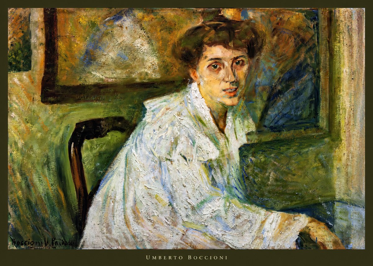 Umberto Boccioni Portrait of the Artist's Mother No3 - Plakat