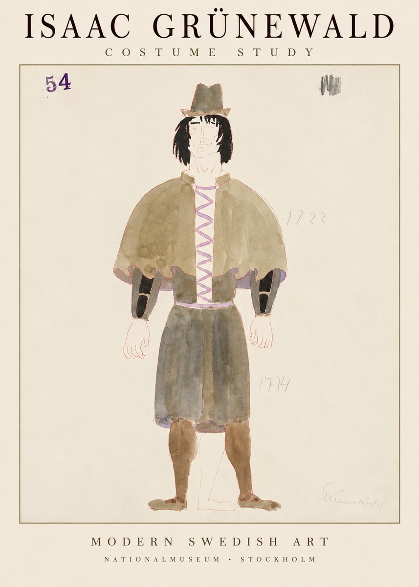Isaac Grünewald Costume Study V No2 - Plakat