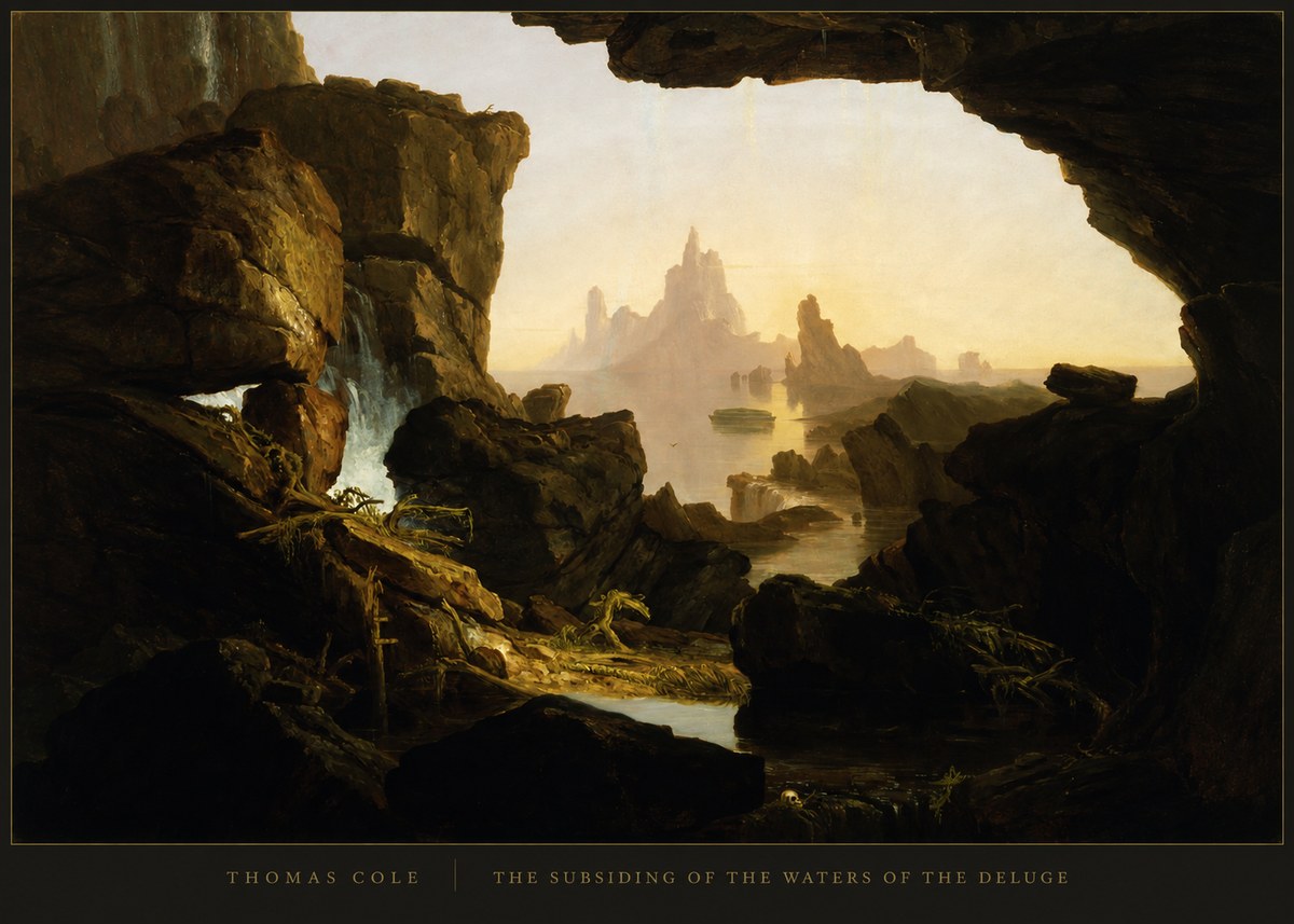 Thomas Cole The Subsiding of the Waters of the Deluge I No4 - Plakat