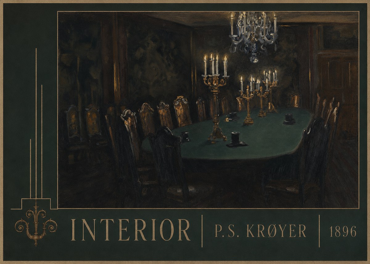 P.S. Krøyer Interior No3 - Plakat