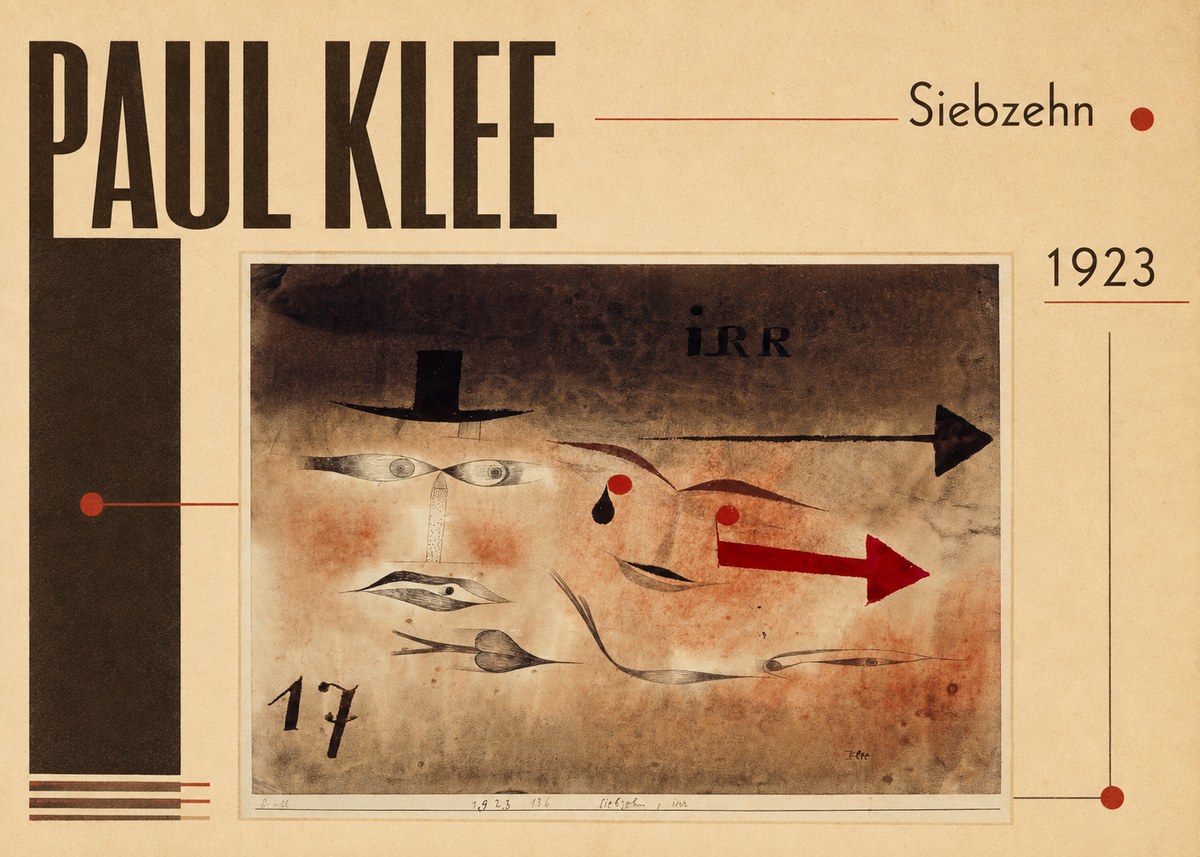 Paul Klee Siebzehn, Irr No4 - Plakat