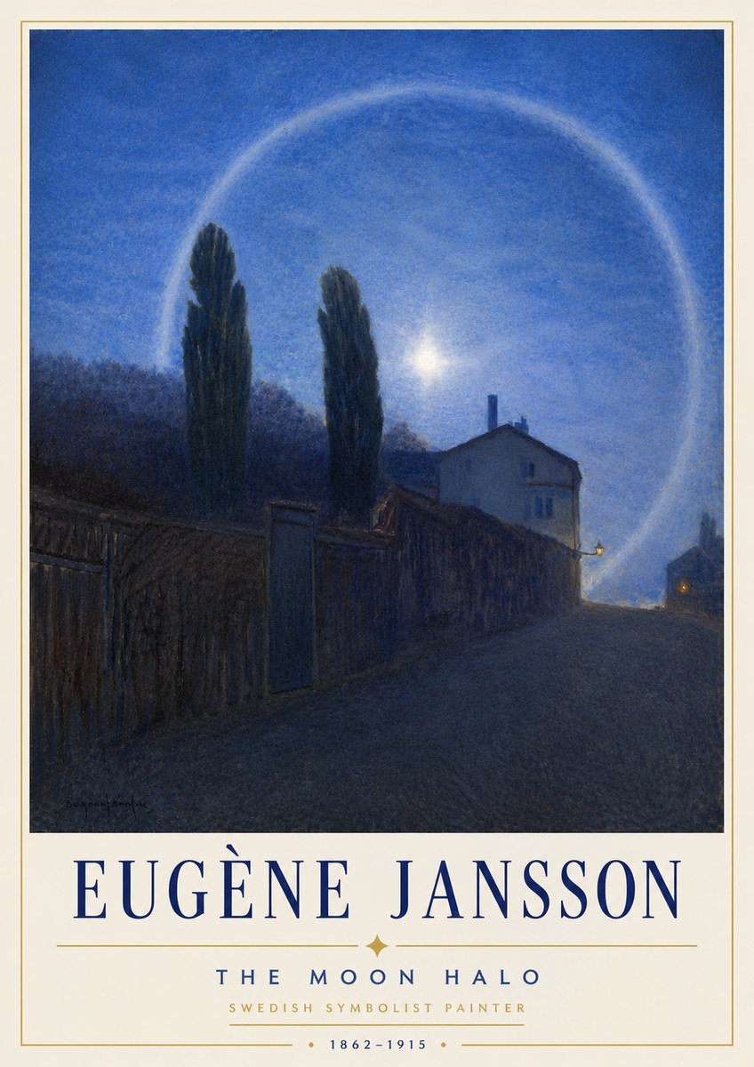 Eugène Jansson The Moon Halo No5 - Plakat
