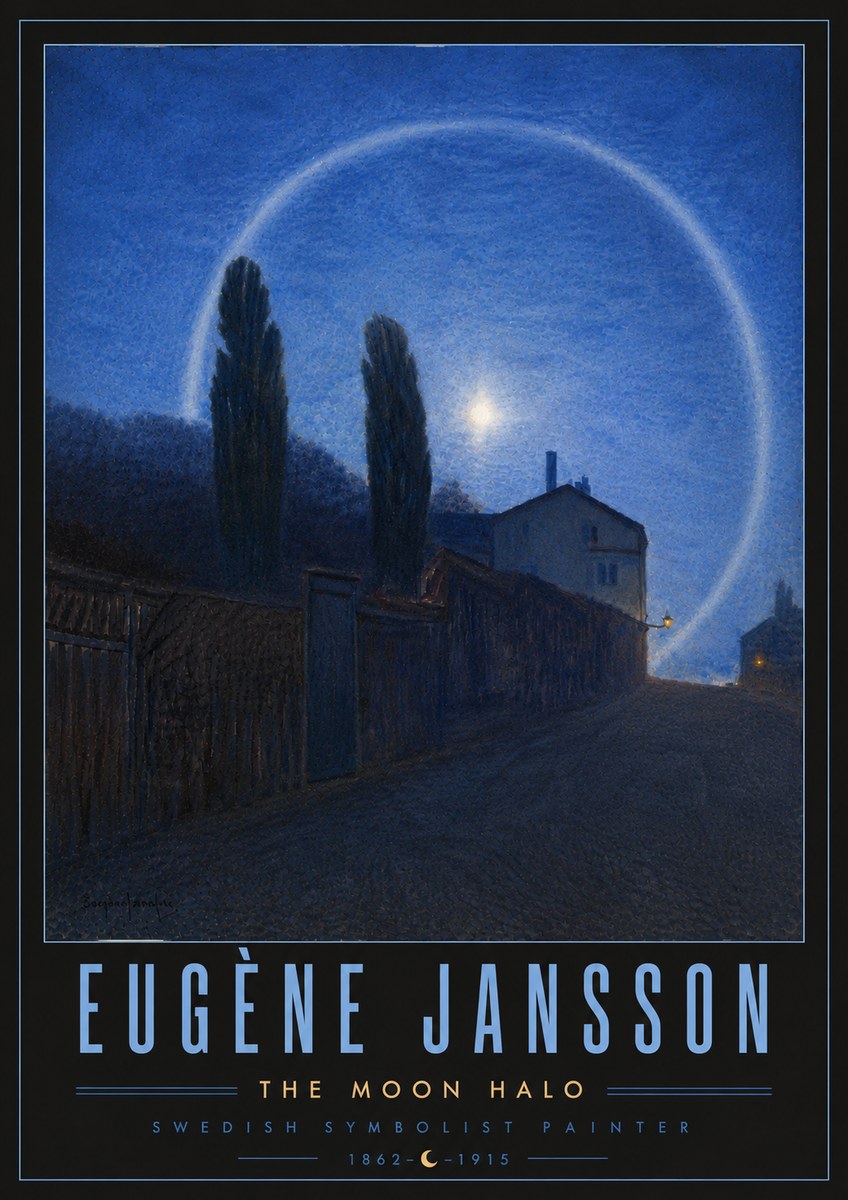 Eugène Jansson The Moon Halo No6 - Plakat