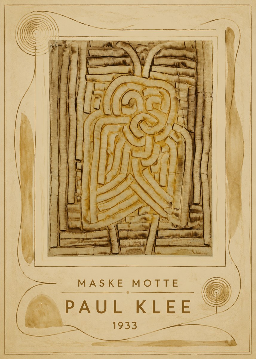 Paul Klee Maske Motte No4 - Plakat
