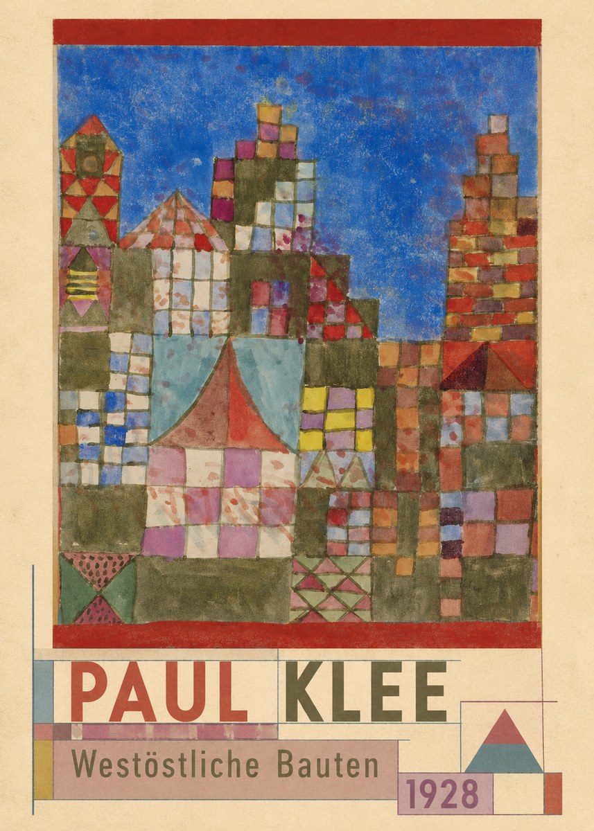 Paul Klee Westöstliche Bauten No4 - Plakat