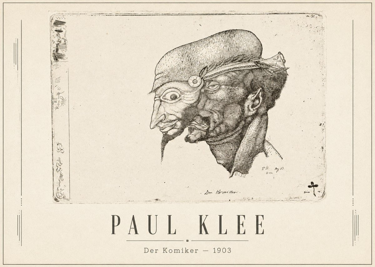 Paul Klee Der Komiker No1 - Plakat