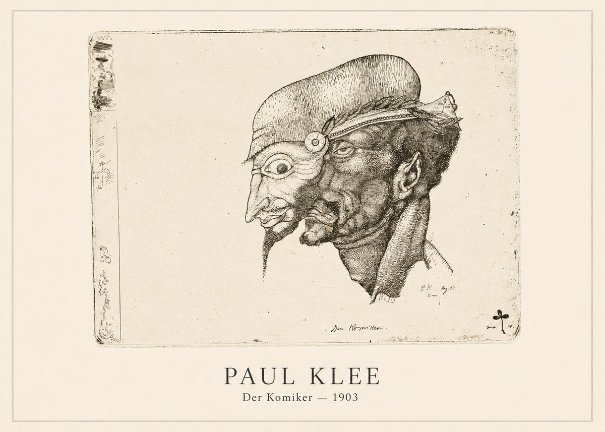 Paul Klee Der Komiker No4 - Plakat