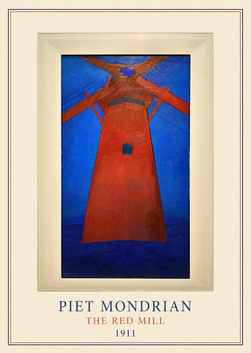Piet Mondrian The Red Mill No4 - Plakat