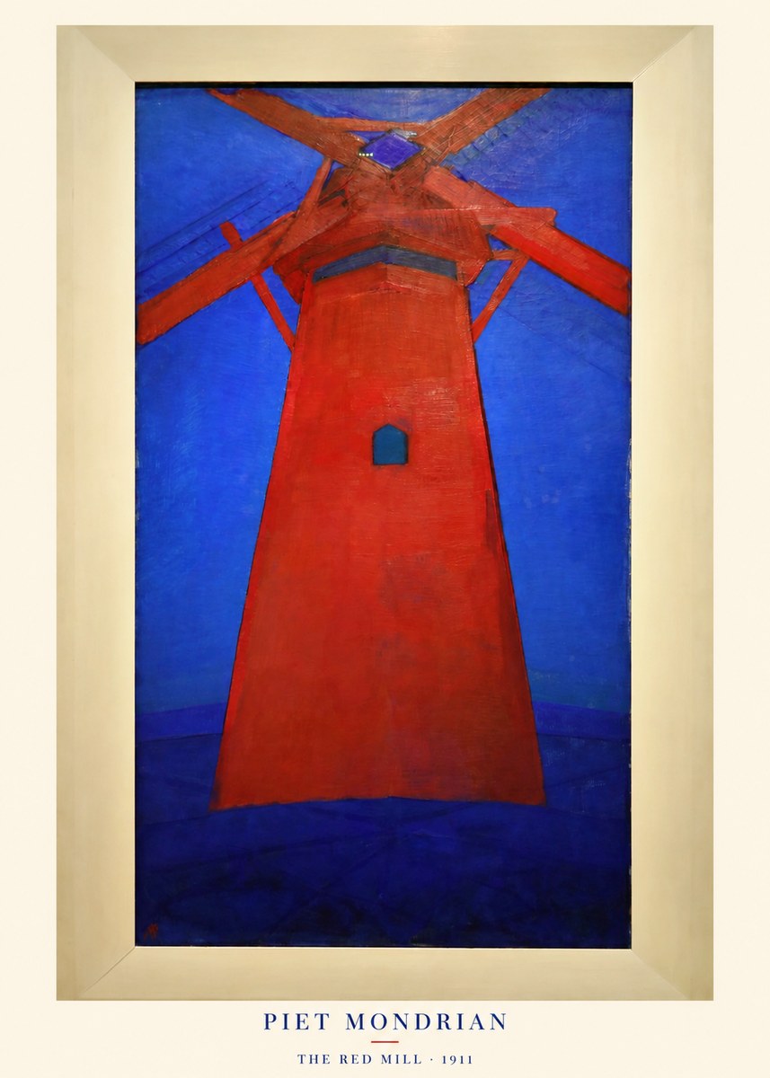 Piet Mondrian The Red Mill No5 - Plakat