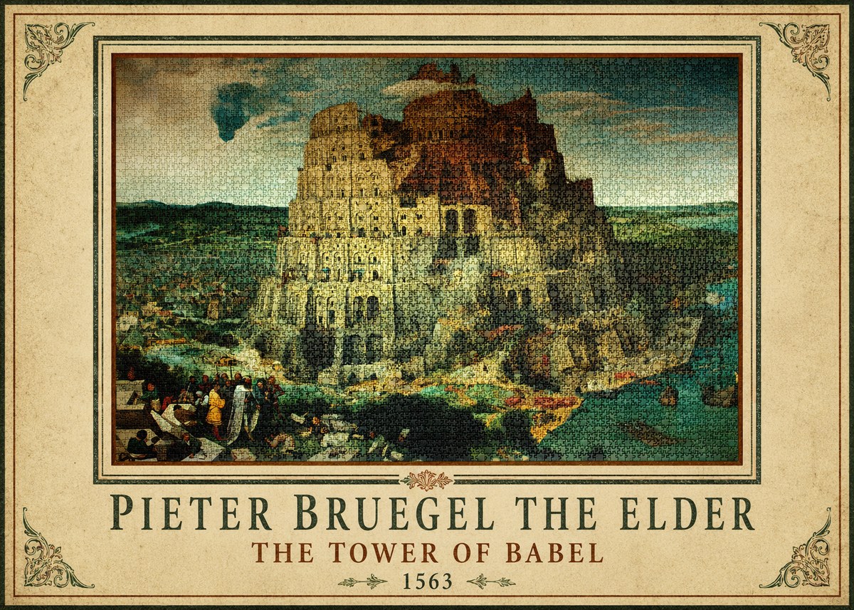 Pieter Bruegel The Tower of Babel XV No1 - Plakat