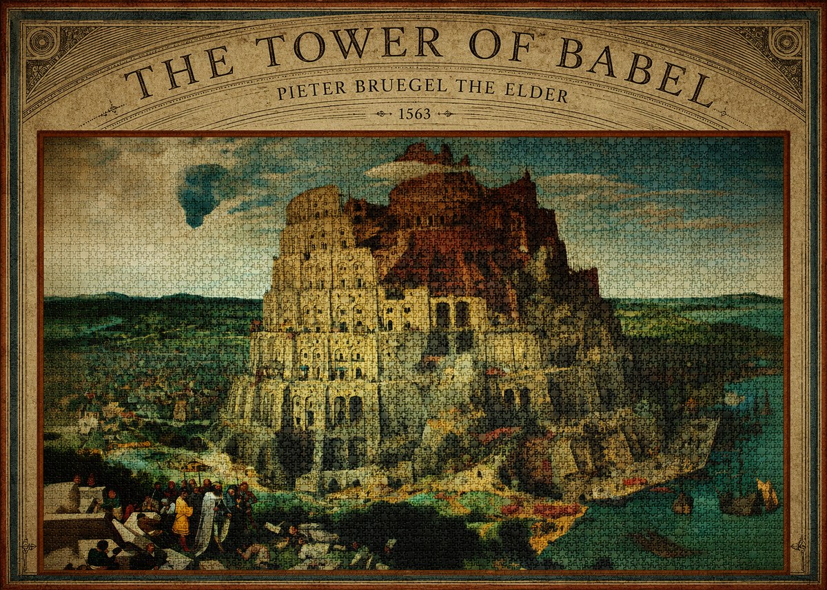 Pieter Bruegel The Tower of Babel XV No6 - Plakat