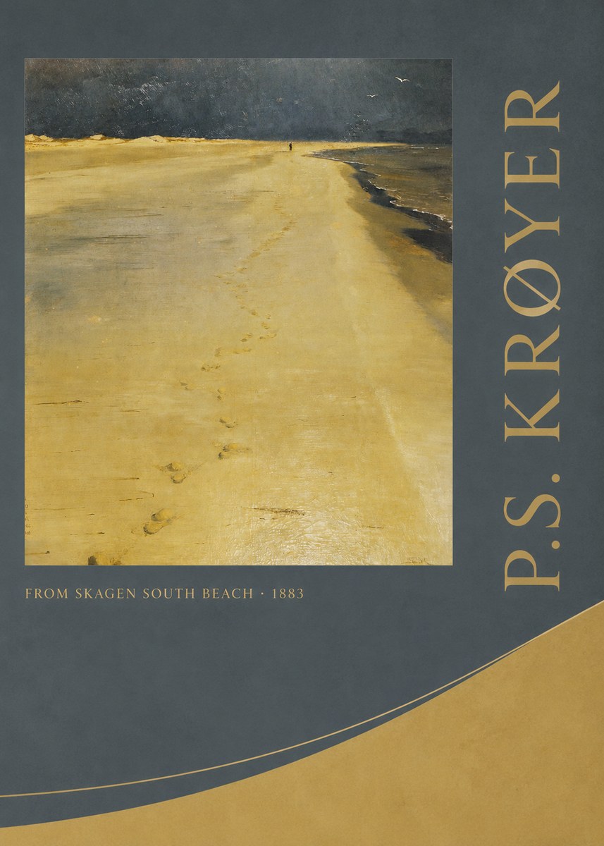 P.S. Krøyer From Skagen South Beach No2 - Plakat