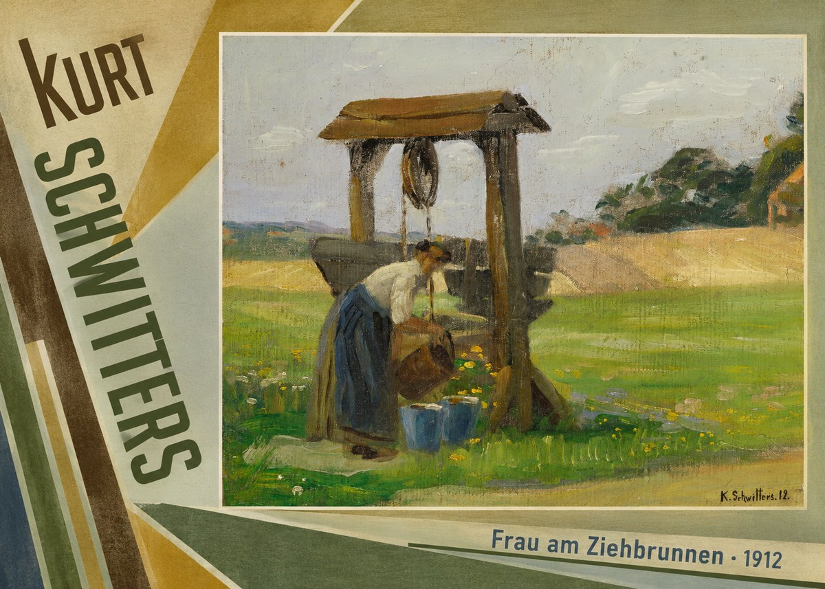 Kurt Schwitters Frau Am Ziehbrunnen No5 - Plakat