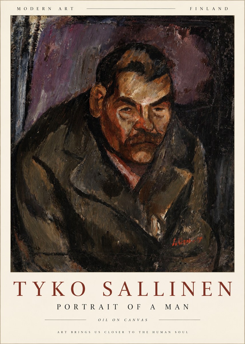 Tyko Sallinen Portrait of a Man V No1 - Plakat