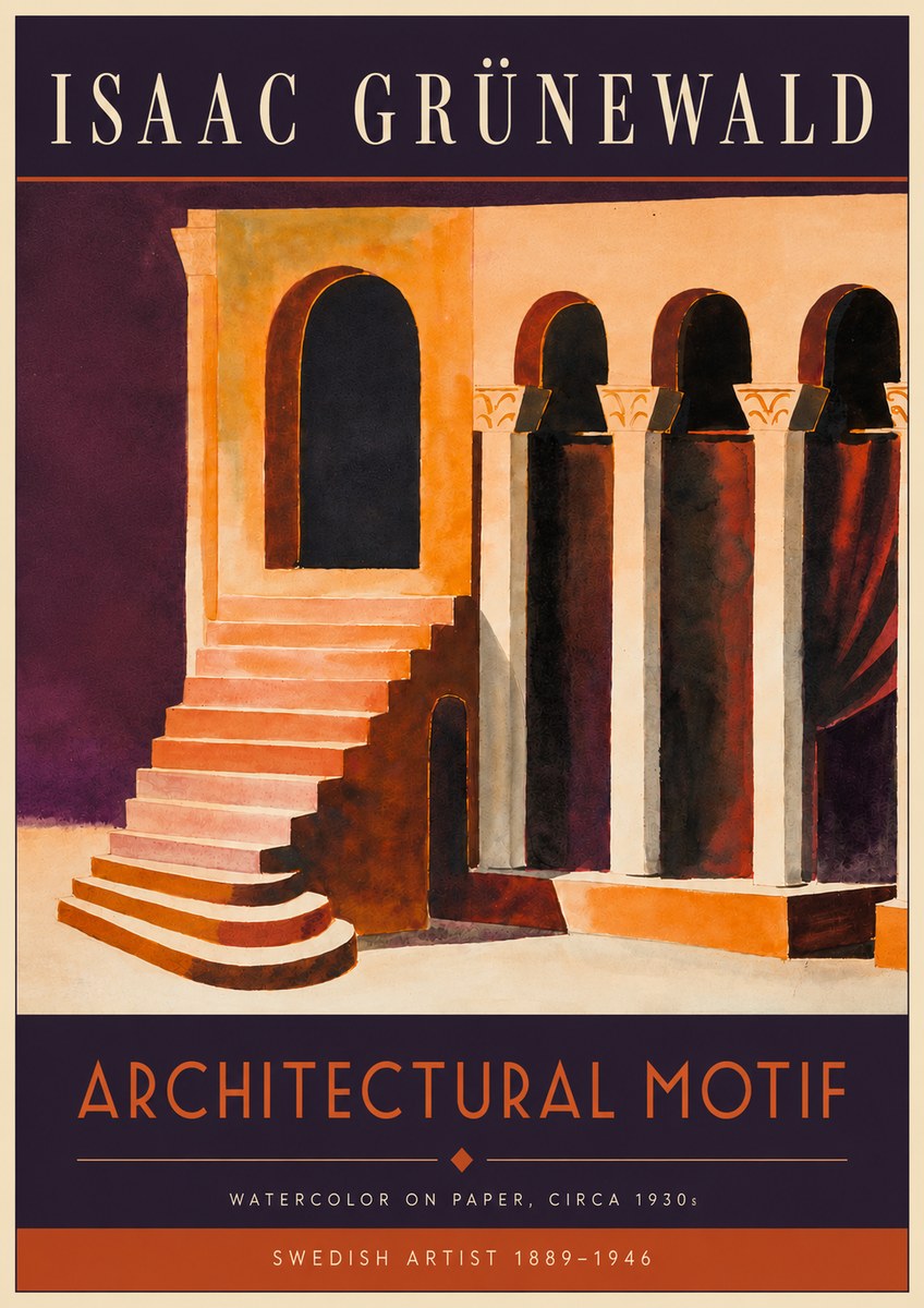 Isaac Grünewald Architectural Motif III No4 - Plakat