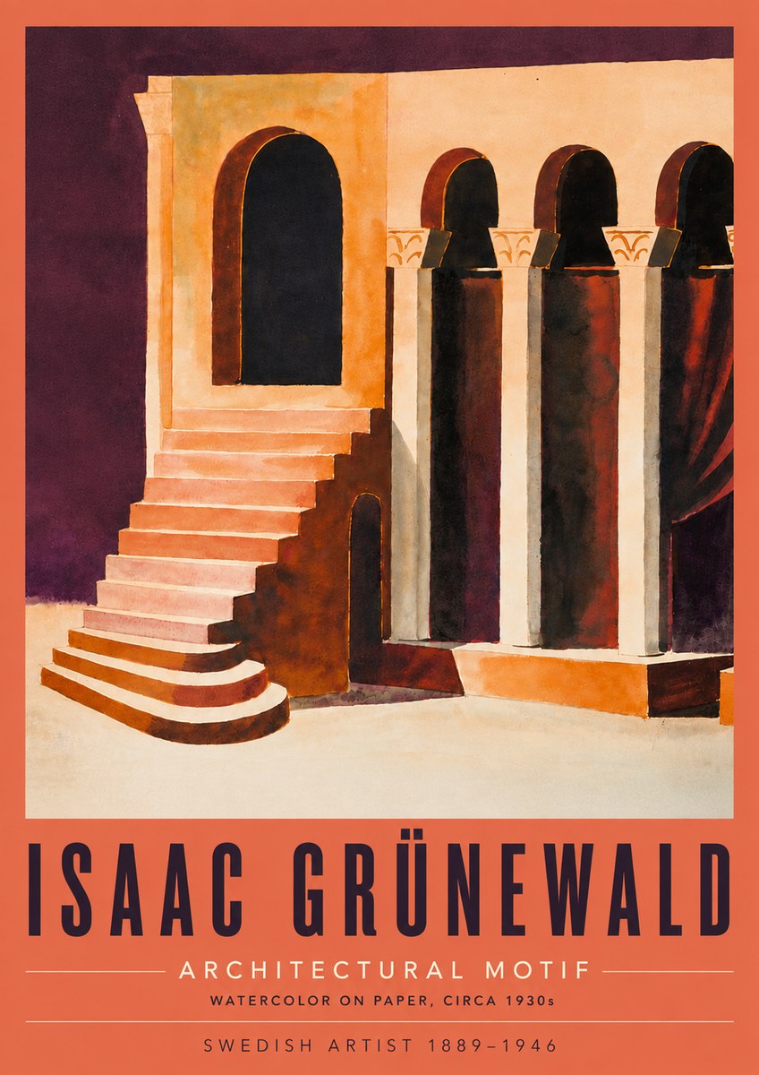 Isaac Grünewald Architectural Motif III No5 - Plakat