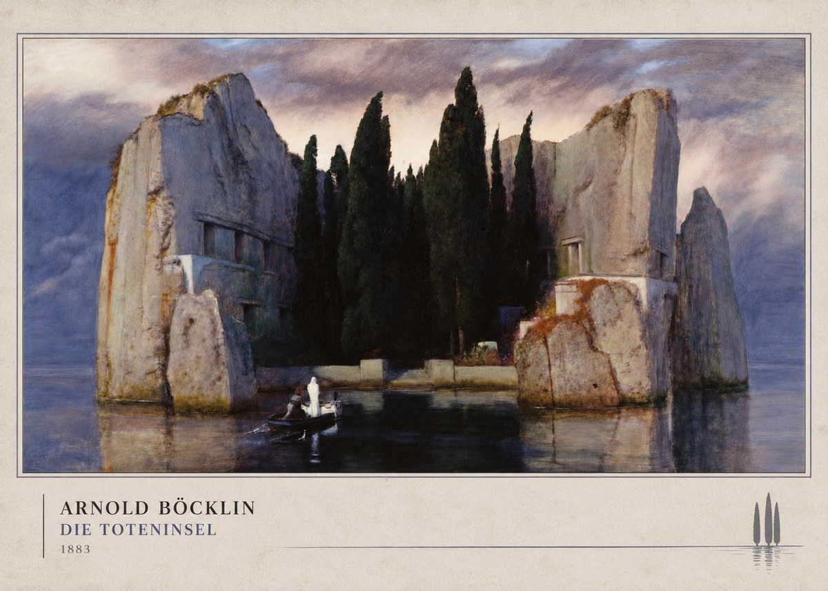 Arnold Böcklin Die Toteninsel V No4 - Plakat