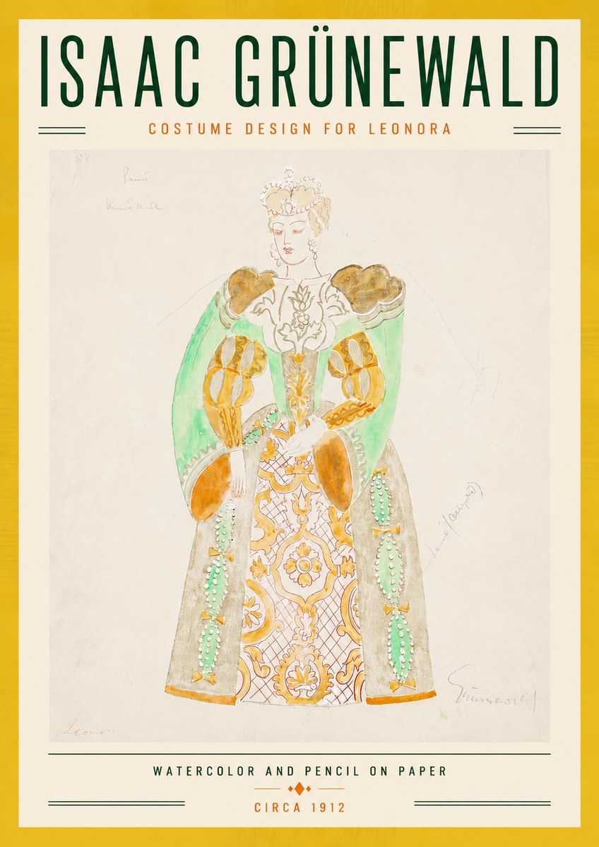 Isaac Grünewald Costume Design for Leonora No6 - Plakat