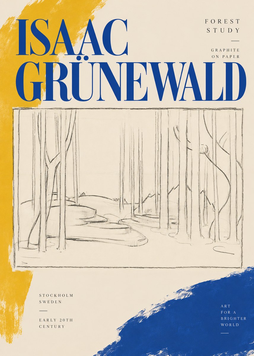 Isaac Grünewald Forest Path No4 - Plakat