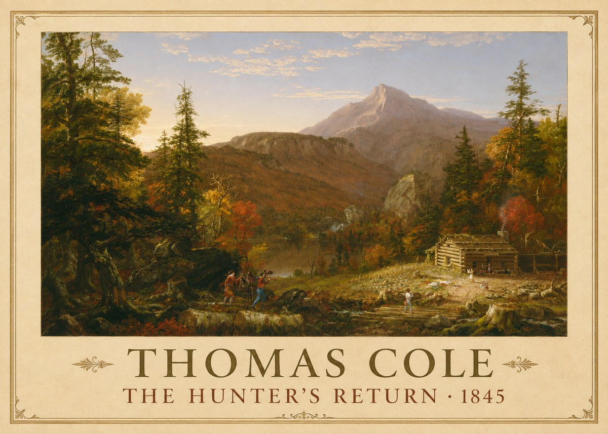 Thomas Cole The Hunter's Return II No1 - Plakat
