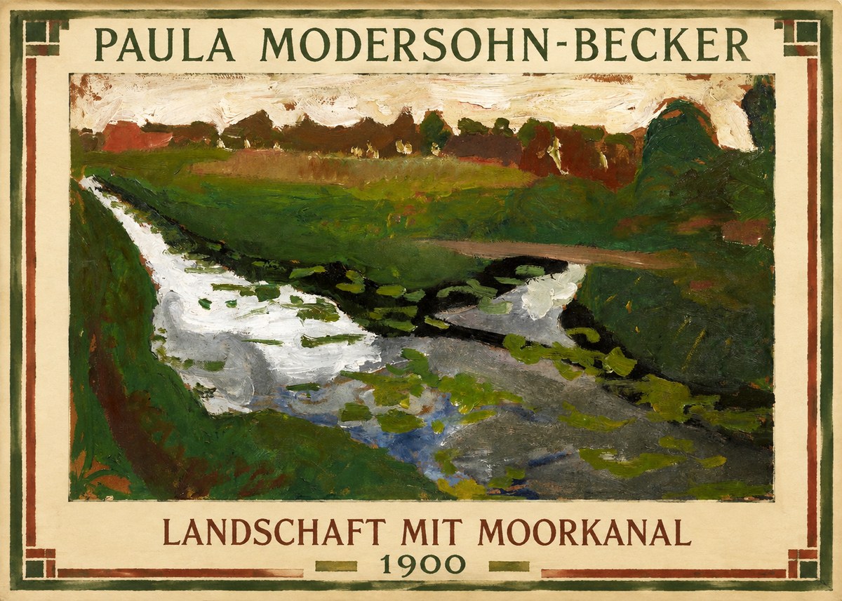 Paula Modersohn-Becker Landschaft Mit Moorkanal No1 - Plakat