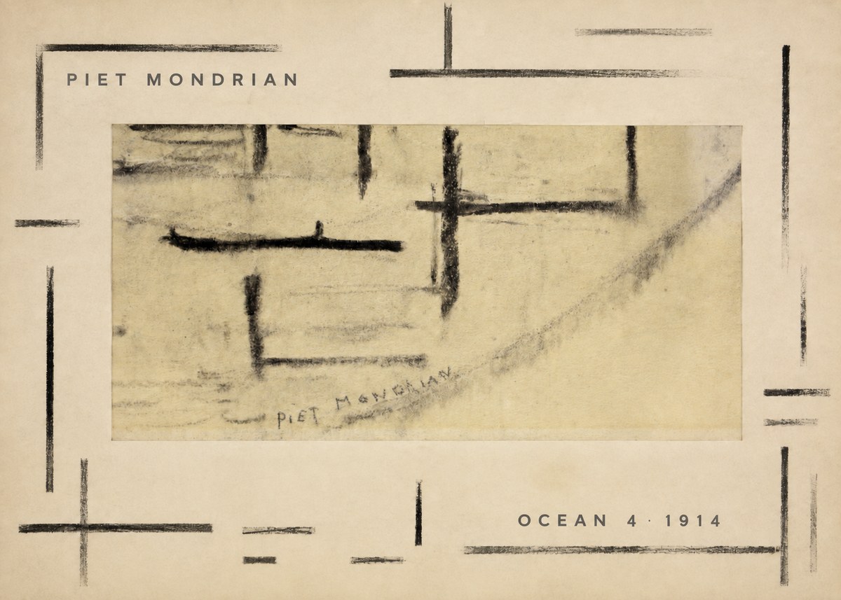 Piet Mondrian Ocean 4 No3 - Plakat