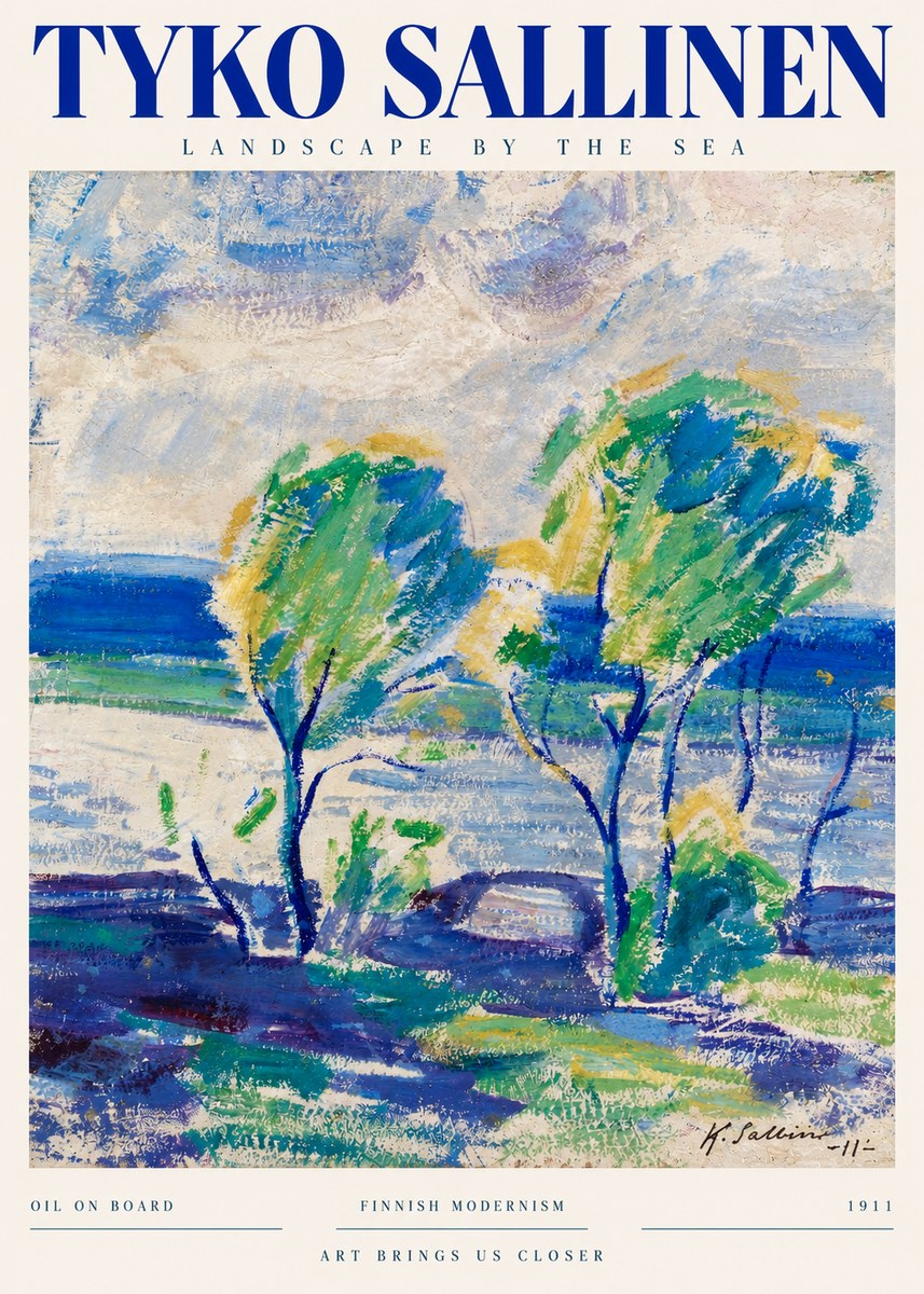 Tyko Sallinen Landscape by the Sea No3 - Plakat