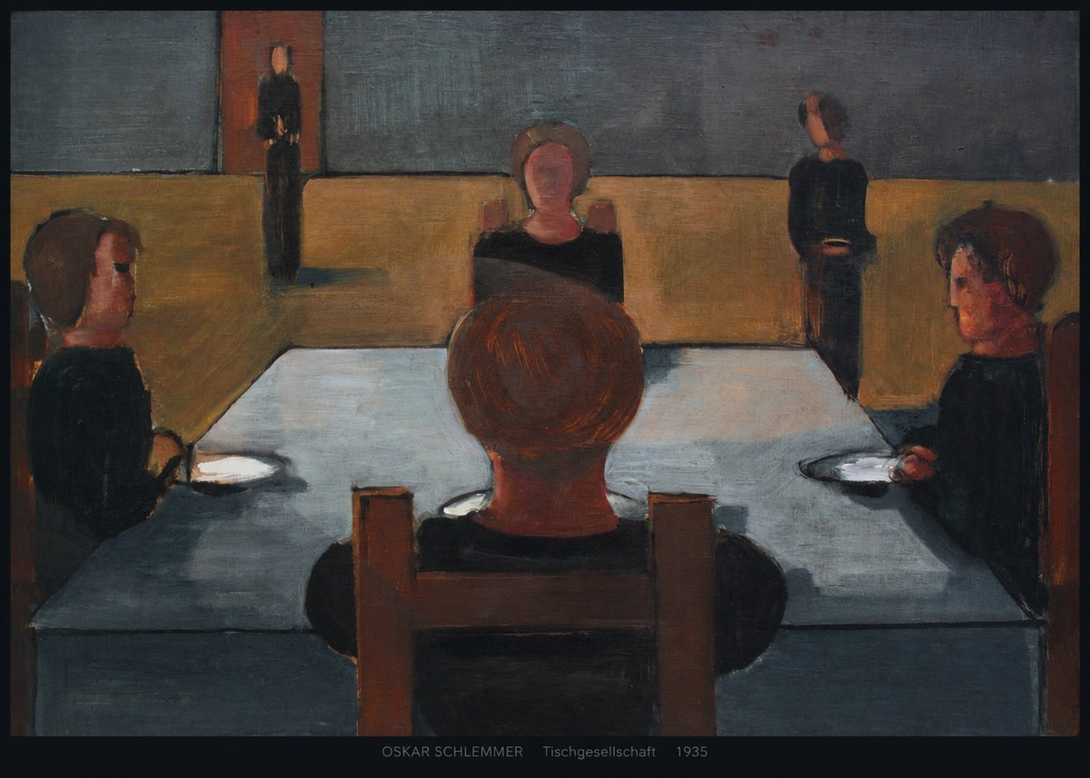 Oskar Schlemmer Tischgesellschaft No6 - Plakat