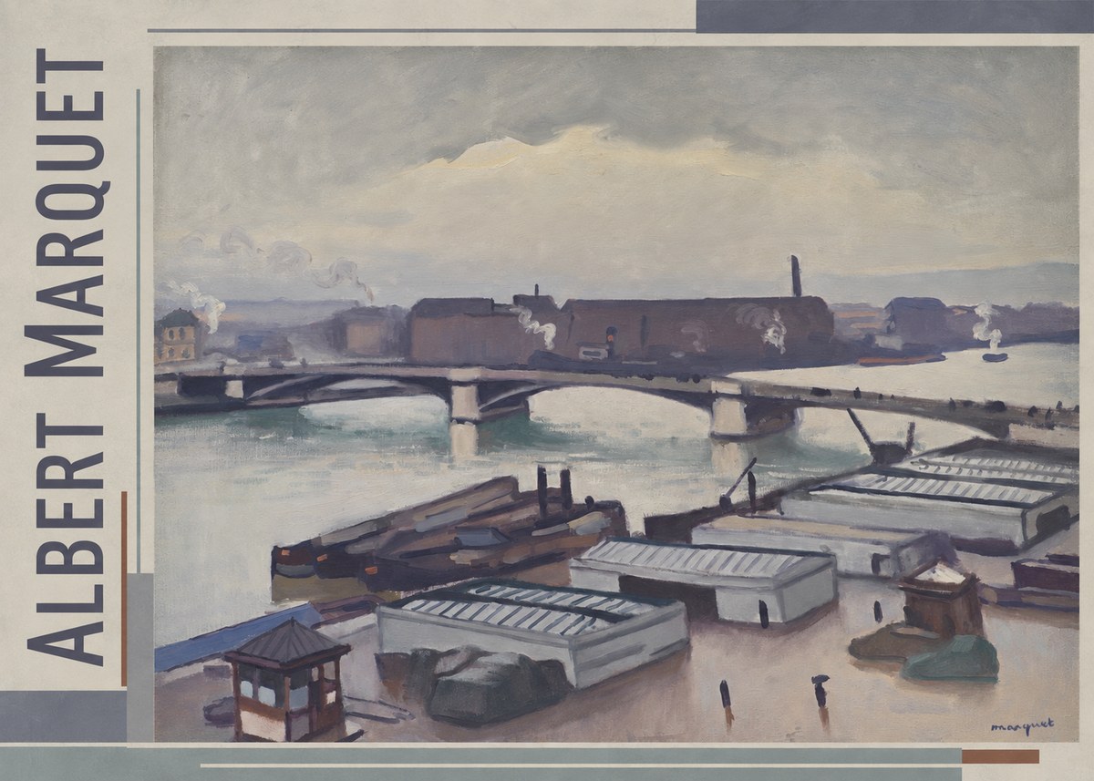 Albert Marquet River Scene, Paris No2 - Plakat