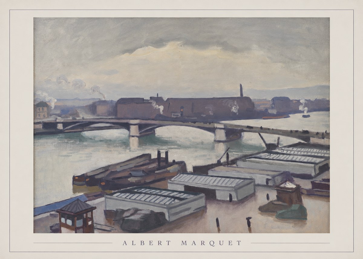 Albert Marquet River Scene, Paris No3 - Plakat
