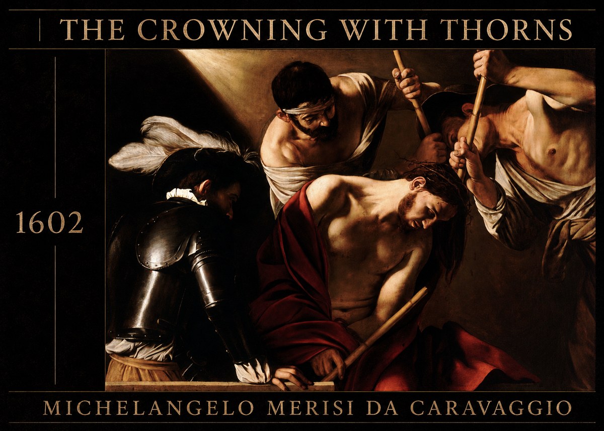 Michelangelo Merisi da Caravaggio The Crowning with Thorns II No3 - Plakat