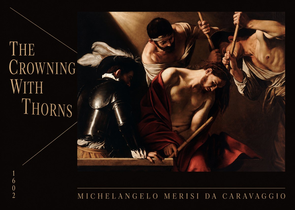 Michelangelo Merisi da Caravaggio The Crowning with Thorns II No6 - Plakat