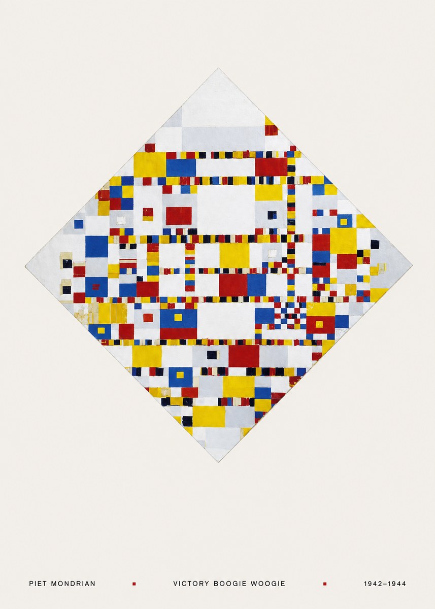 Piet Mondrian Victory Boogie Woogie No5 - Plakat