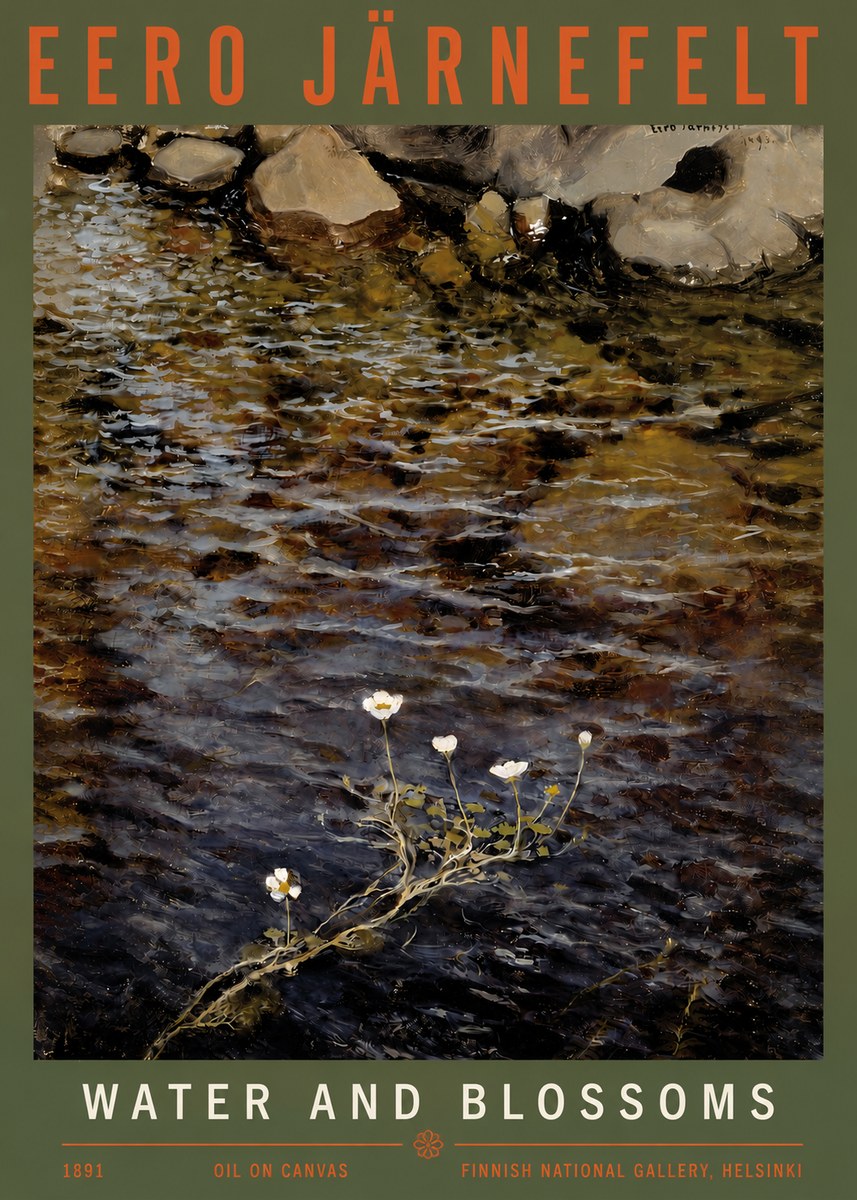 Eero Järnefelt Water and Blossoms No3 - Plakat