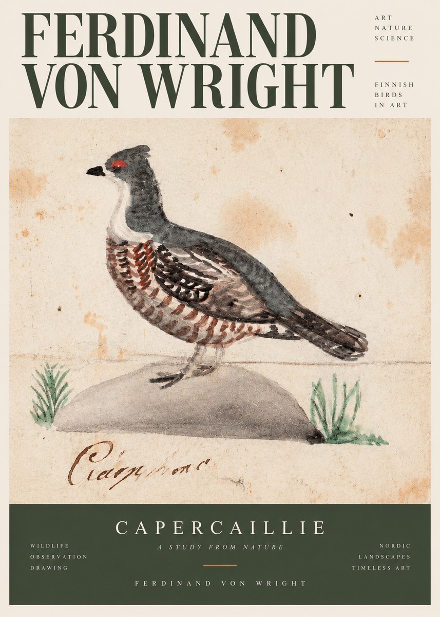 Ferdinand von Wright Grouse No3 - Plakat