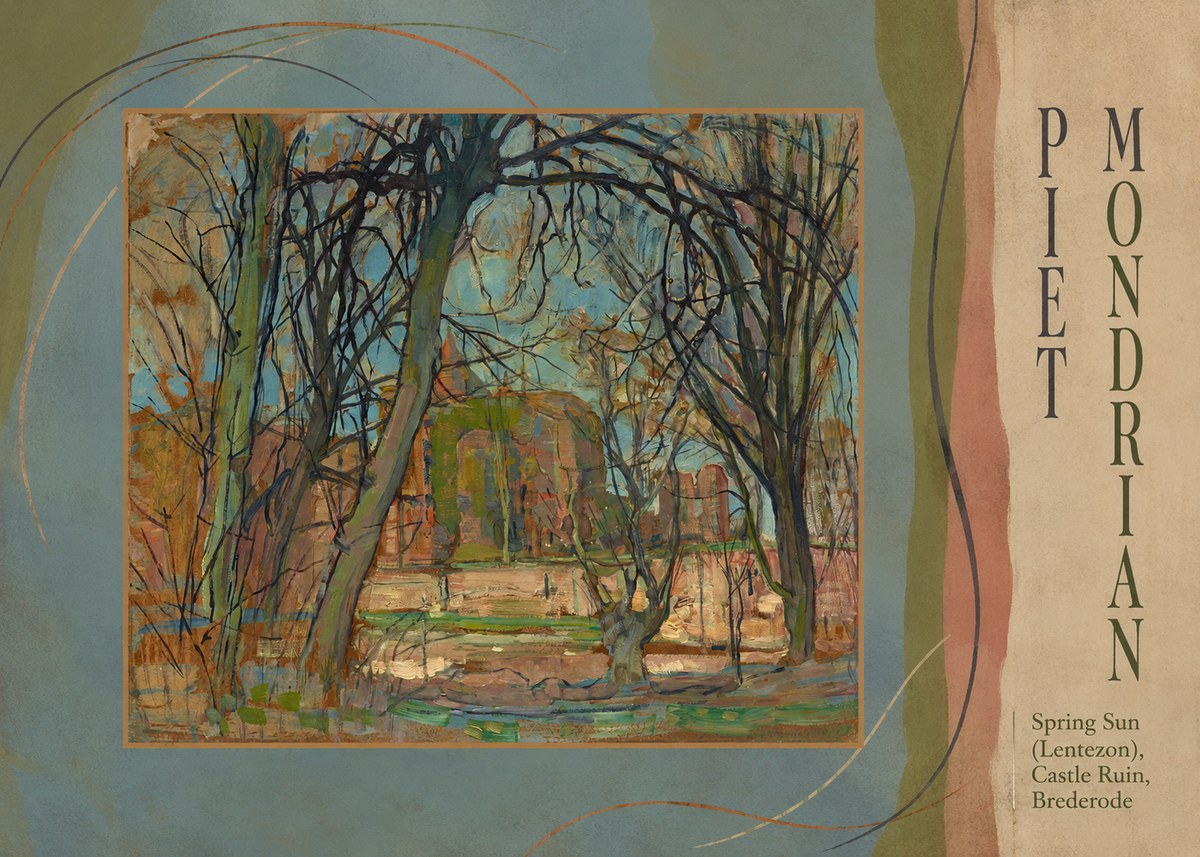 Piet Mondrian Spring Sun (Lentezon), Castle Ruin, Brederode No3 - Plakat
