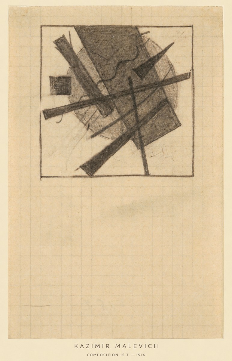 Kazimir Malevich Composition 15 T - 1916 No6 - Plakat