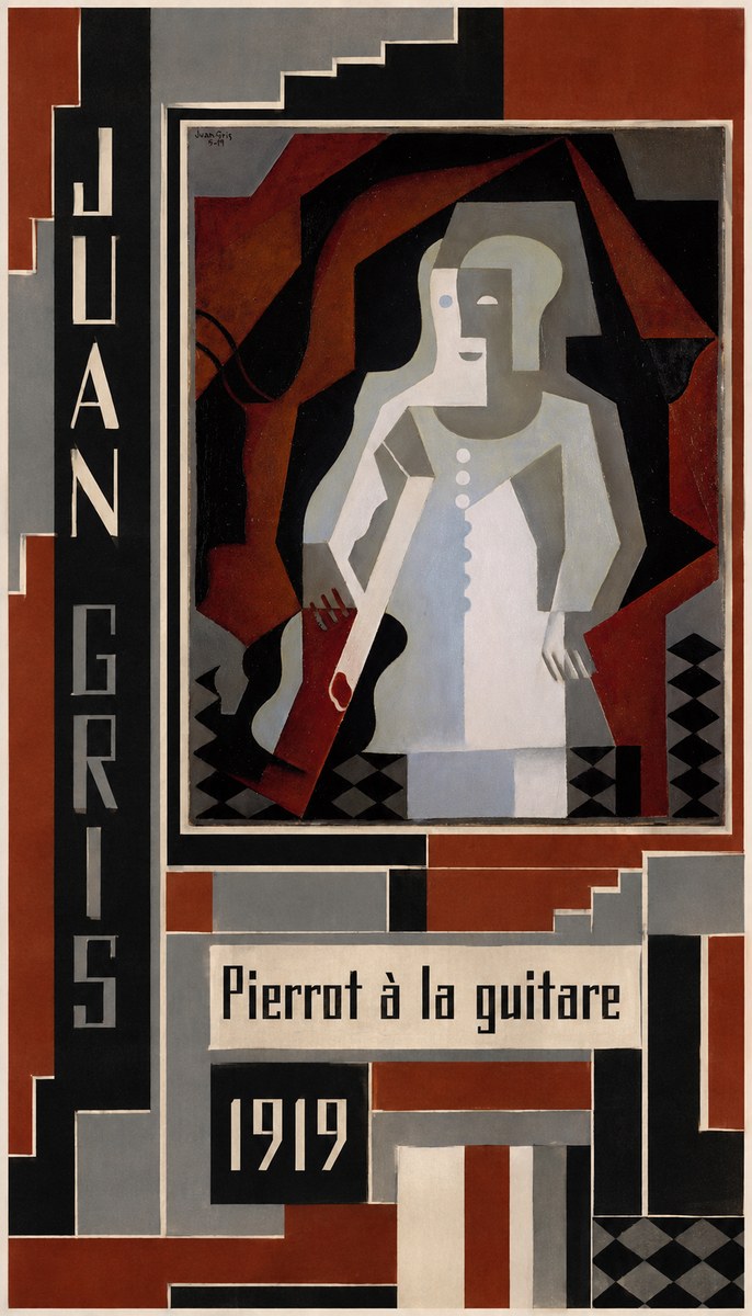 Juan Gris Pierrot À La Guitare No4 - Plakat