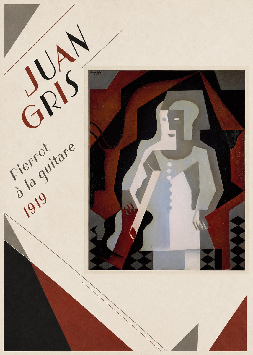 Juan Gris Pierrot À La Guitare No5 - Plakat