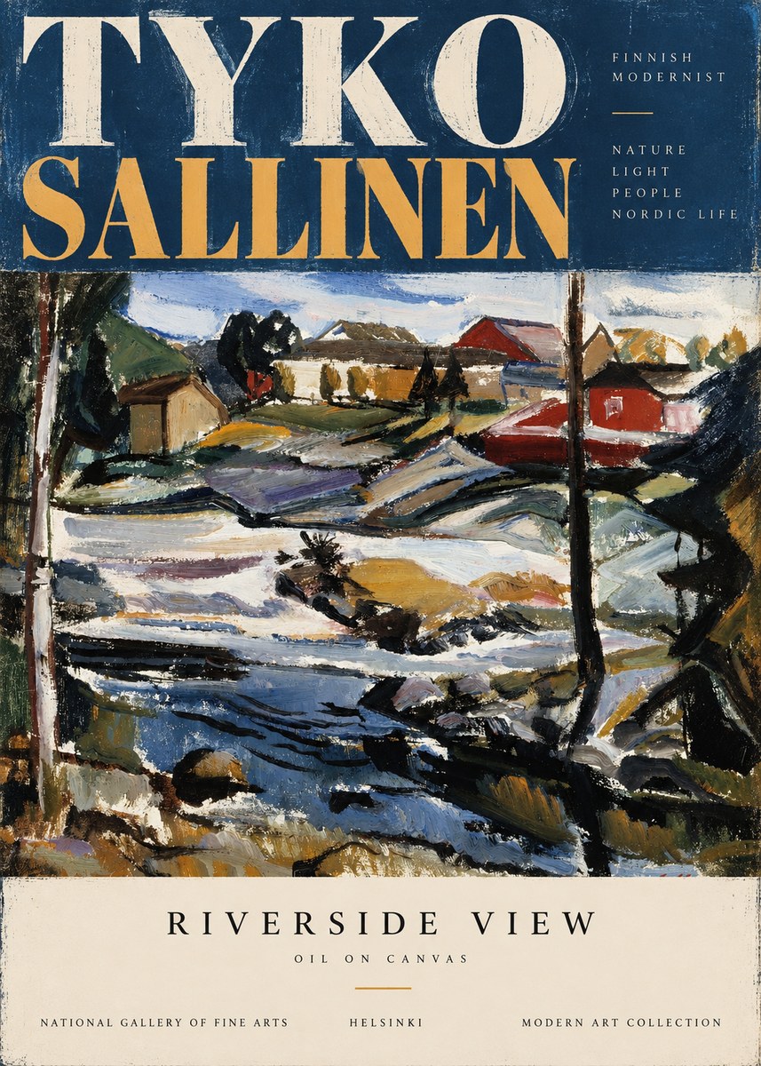 Tyko Sallinen Riverside View No2 - Plakat