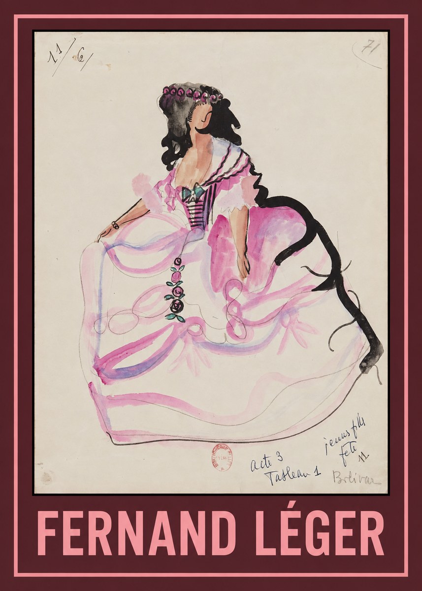Fernand Léger Jeune Fille Fête No1 - Plakat