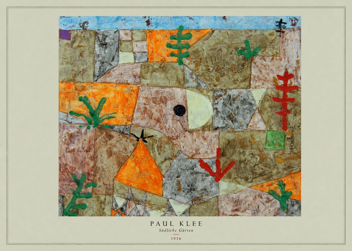 Paul Klee Südliche Gärten No4 - Plakat