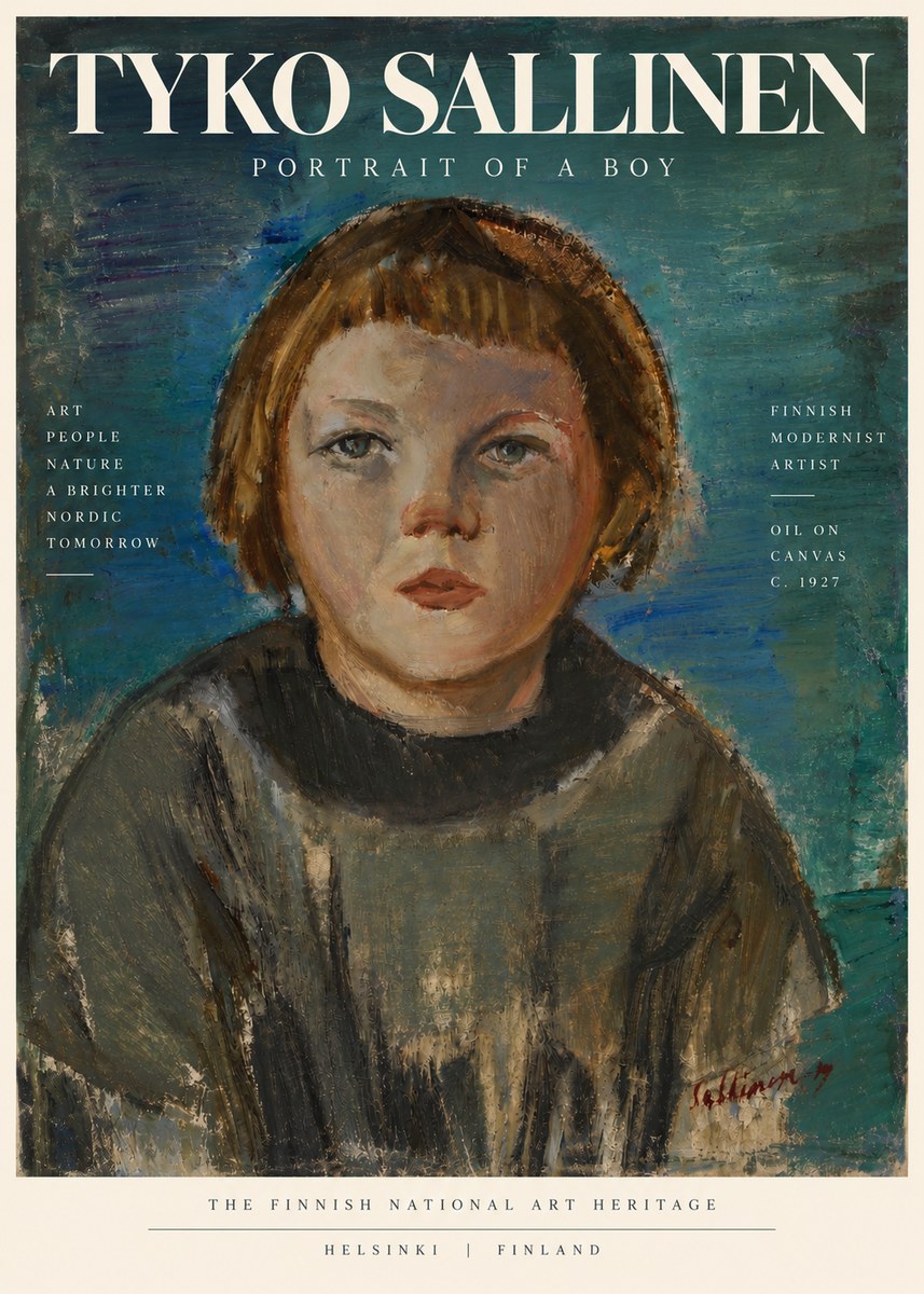 Tyko Sallinen Portrait of a Boy No4 - Plakat