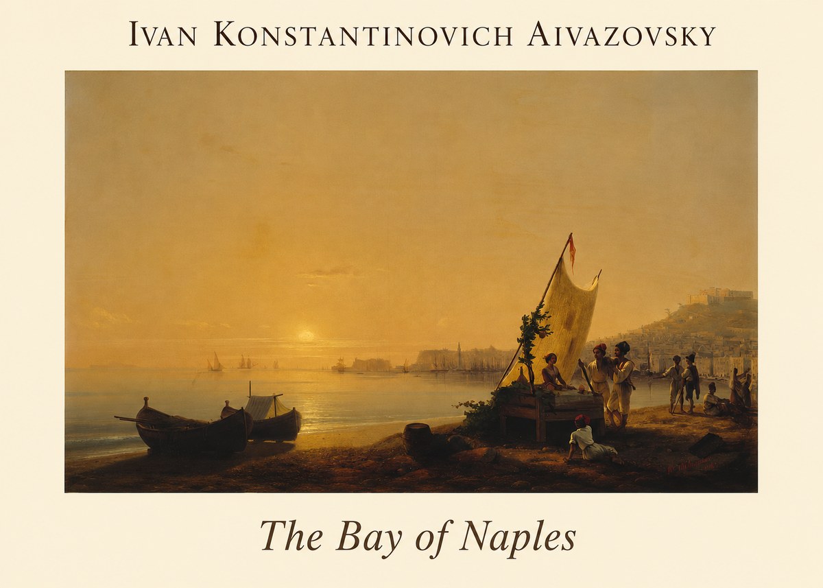 Ivan Konstantinovich Aivazovsky The Bay of Naples No1 - Plakat