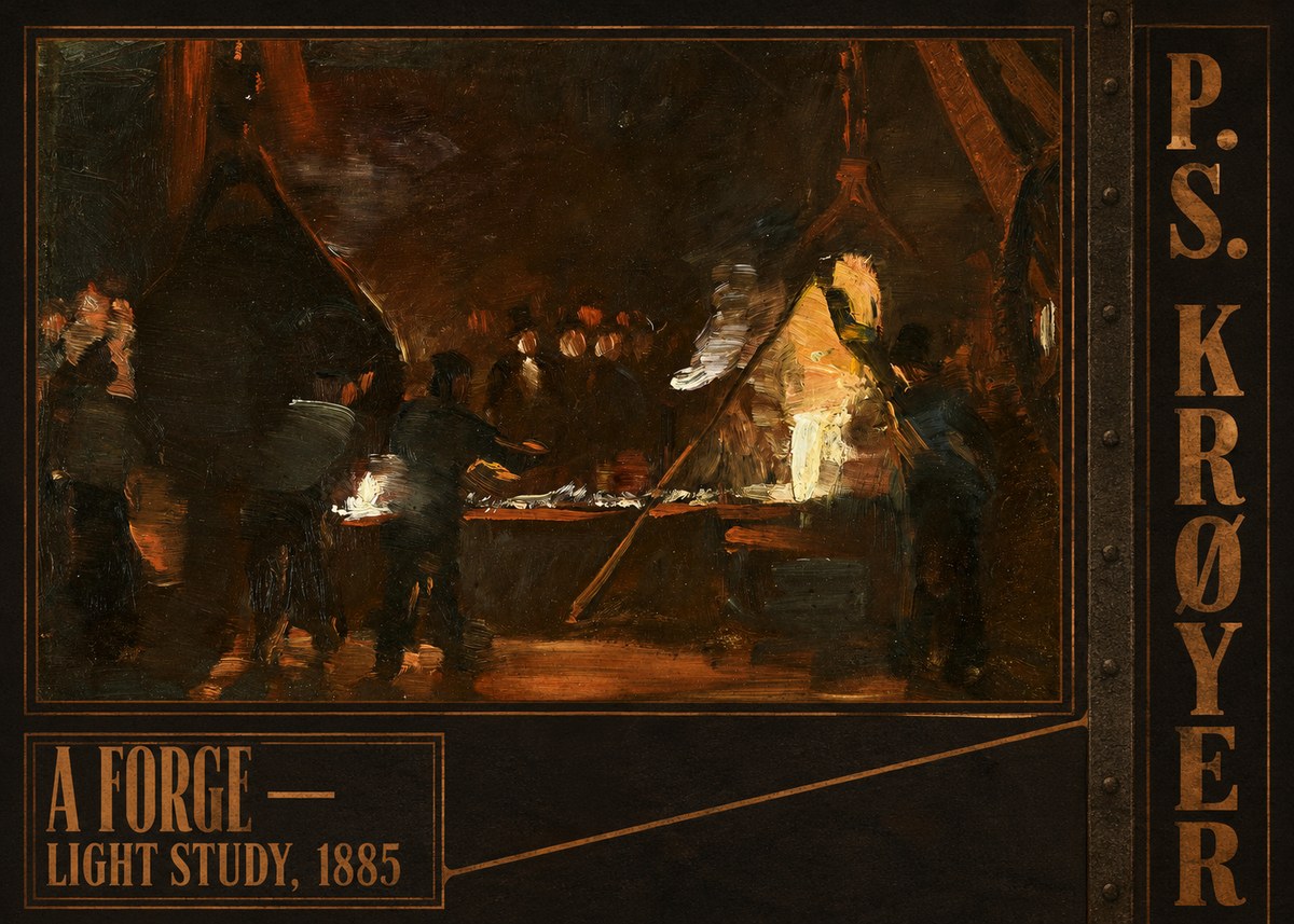 P.S. Krøyer A Forge — Light Study, 1885 No4 - Plakat