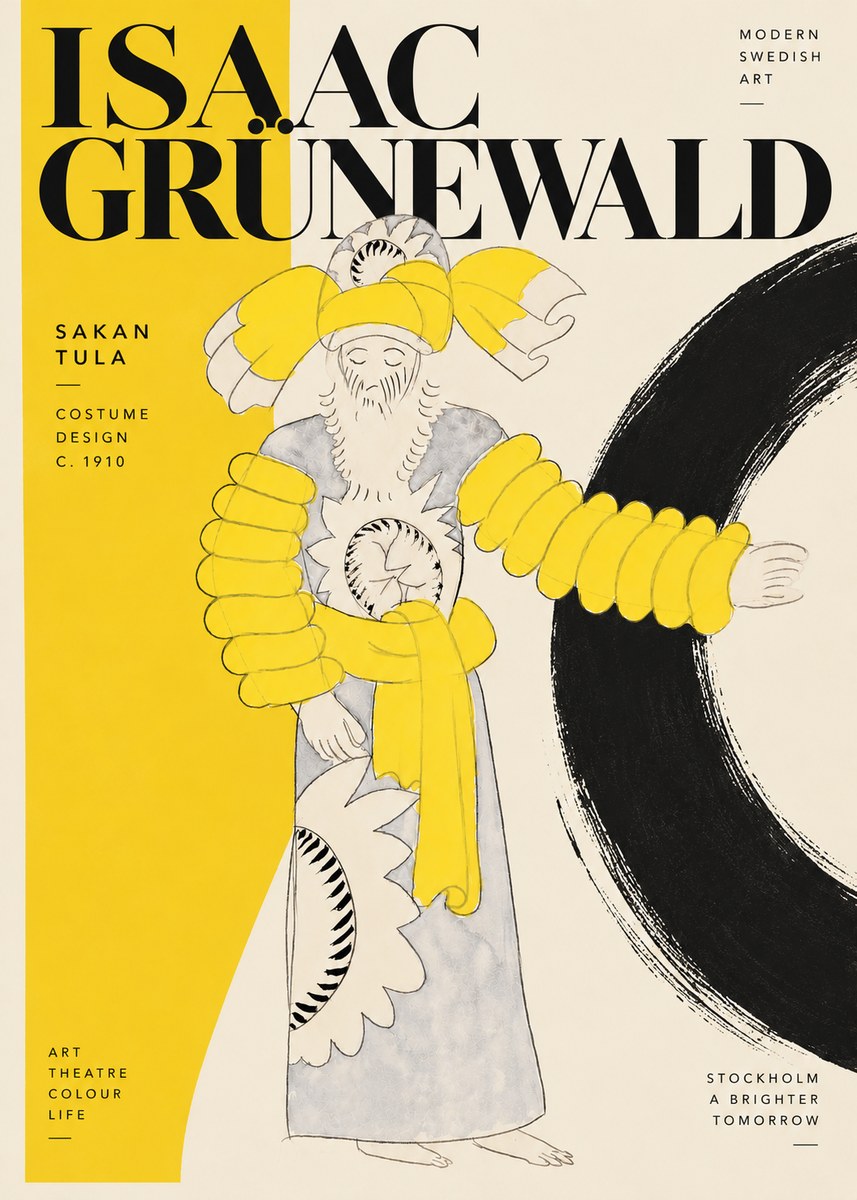 Isaac Grünewald Sakan Tula - Costume Design No5 - Plakat